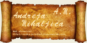 Andreja Mihaljica vizit kartica